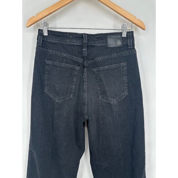 AG Adriano Goldshmied The Tomas High Rise Baggy Straight Leg Jeans, Black - Picture 7 of 10